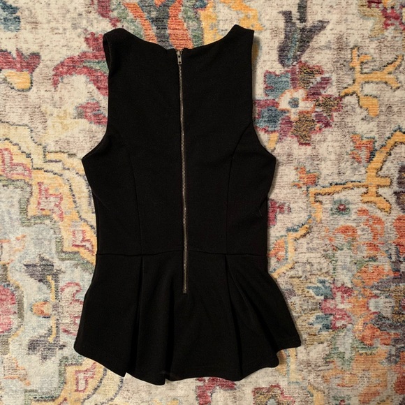 Black peplum top - Picture 3 of 3